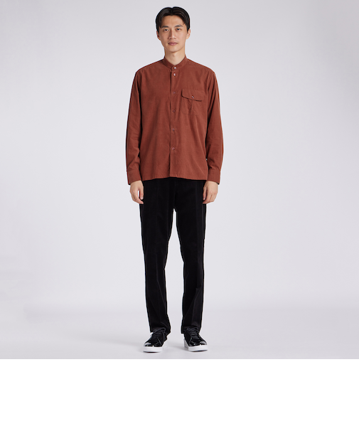 CORDUROY BAND COLLAR 　SHIRT