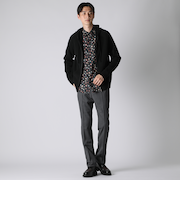 CASHMERE ZIP UP KNIT 　HOODIE