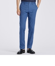 STRETCH COTTON  NO PLEATS TAPERD SLACKS[ストレッチコットン ノープリーツ テーパードスラックス]