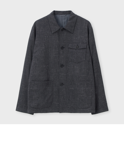 ウール/カシミヤ/リネン カバーオールジャケット / シャラント