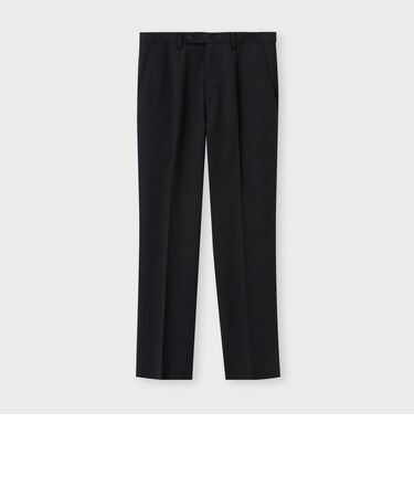 WOOL SERGE TAPERED SLACKS