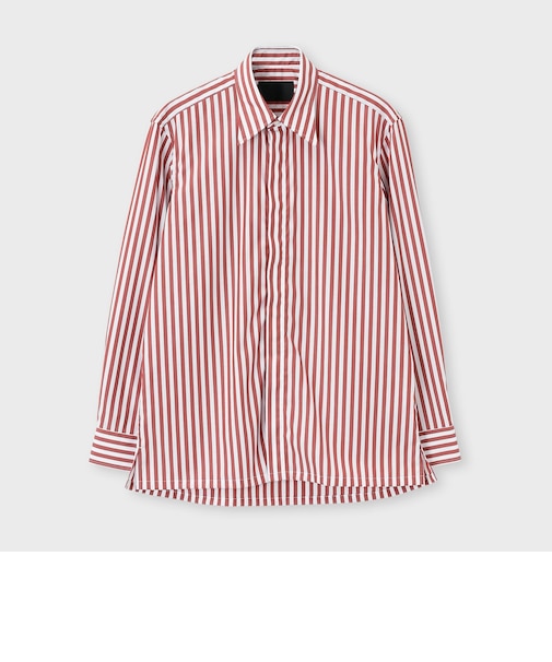 BLOCK STRIPE FLY FRONT 　SHIRT