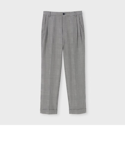 GLEN PLAID  COMFORT TAPERED SLACKS [グレンチェック テーパードパンツ]