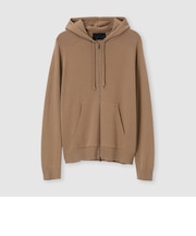 CASHMERE ZIP UP KNIT 　HOODIE
