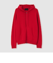 CASHMERE ZIP UP KNIT 　HOODIE