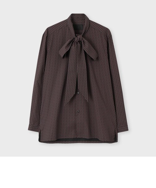 GEOMETRIC PRINT BRIAN BOW 　BLOUSE
