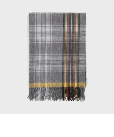 WOOL & ANGORA PLAID STOLE [ウールアンゴラ チェックストール]
