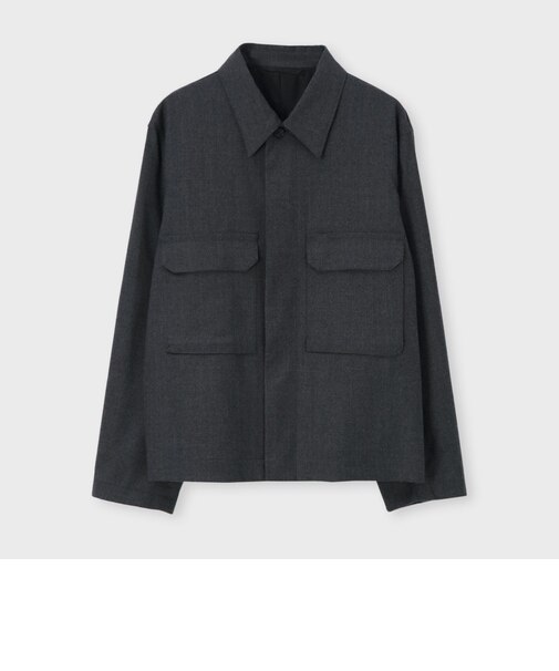 WOOL FLANNEL SHIRT BLOUSON