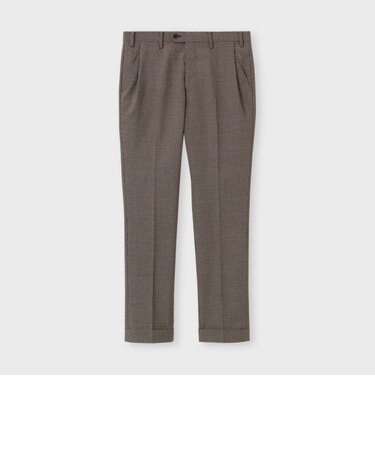 WOOL SILK GUN CLUB CHECK TAPERED  SLACKS [ウールシルク ガンクラブパンツ]
