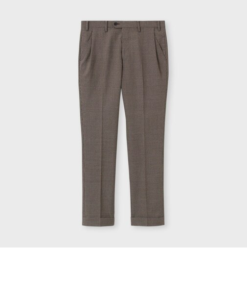 WOOL SILK GUN CLUB CHECK TAPERED  SLACKS [ウールシルク ガンクラブパンツ]