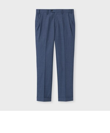 WOOL SILK GUN CLUB CHECK TAPERED  SLACKS [ウールシルク ガンクラブパンツ]