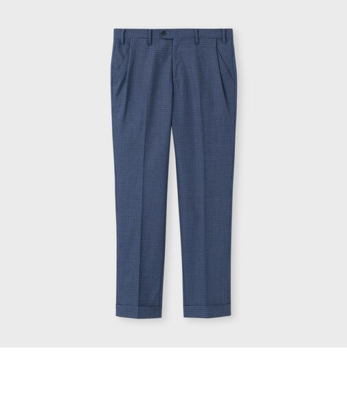 WOOL SILK GUN CLUB CHECK TAPERED  SLACKS [ウールシルク ガンクラブパンツ]