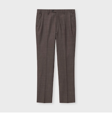WOOL SILK CHAMBRAY TAPERED  SLACKS [ウールシルク シャンブレーパンツ]