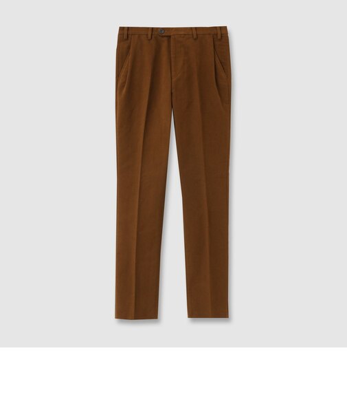 DIAGONAL MOLESKIN TAPERED 　SLACKS