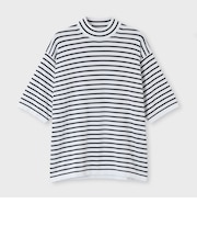 BASQUE BORDER MOCK NECK  S／S SWEATER [バスクボーダー モックネックSSセーター]