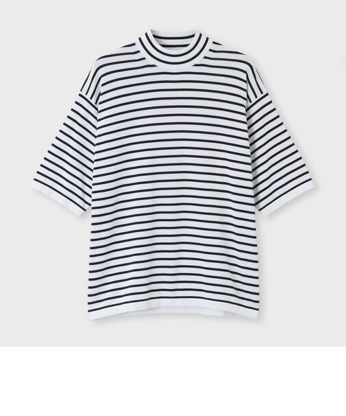 BASQUE BORDER MOCK NECK  S／S SWEATER [バスクボーダー モックネックSSセーター]