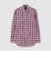 COTTON／LINEN PLAID WESTERN SHIRT