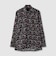 FLOWER PRINT FLY FRONT 　SHIRT