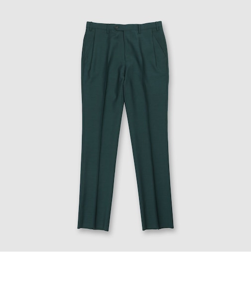 MOHAIR SILK TAPERED SLACKS