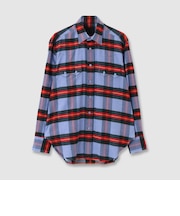 PLAID FLANNEL WESTERN　SHIRT
