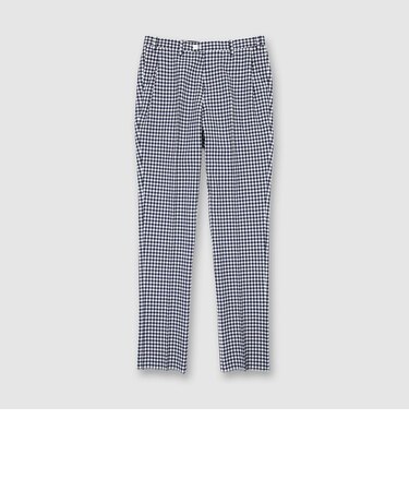 WOOL SUCKER GINGHAM CHECK SLACKS