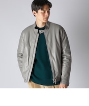 PADDED LEATHER BIKER 　JACKET