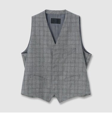 GLEN CHECK EMSEMBLE VEST