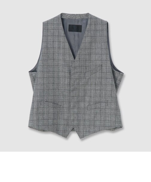GLEN CHECK EMSEMBLE VEST