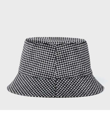 GINGUM CHECK VELVET BUCKET　HAT