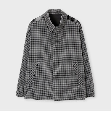 GINGUM CHECK VELVET COACH JACKET