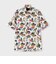 FLOWER PRINT FLY FRONT SS SHIRT [ドローイングフラワー プリントSSシャツ]