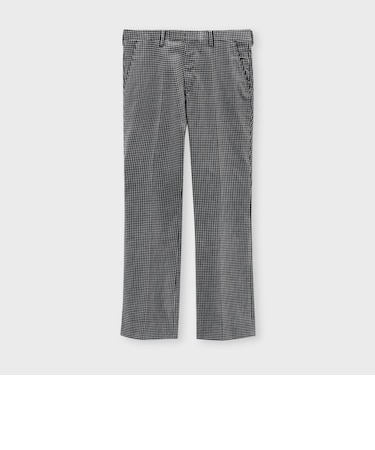GINGUM CHECK VELVET BOOT CUT 　SLACKS