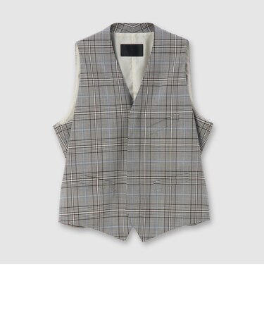GRAIN PLAID EMSEMBLE VEST