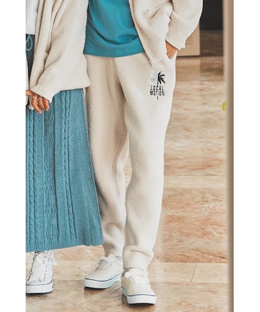 CHENILLE KNIT SYMMETRY PALM PANTS