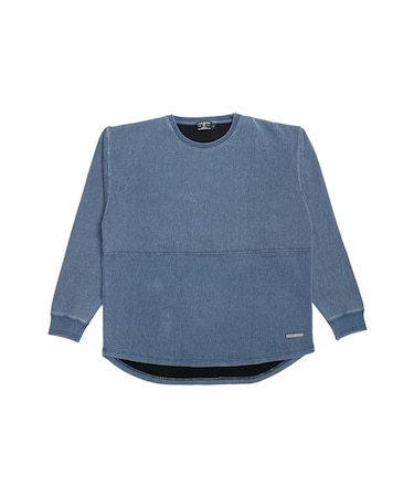 DENIM BONDING CREW SWEAT