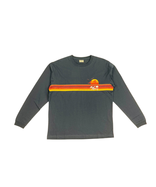 ﾌﾛﾝﾄﾗｲﾝﾌﾟﾘﾝﾄ長袖Tｼｬﾂ