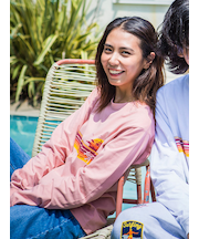 ﾌﾛﾝﾄﾗｲﾝﾌﾟﾘﾝﾄ長袖Tｼｬﾂ