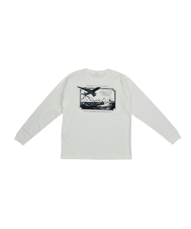 ﾌﾛﾝﾄﾗｲﾝﾌﾟﾘﾝﾄ長袖Tｼｬﾂ