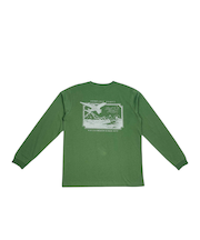 ﾌﾛﾝﾄﾗｲﾝﾌﾟﾘﾝﾄ長袖Tｼｬﾂ