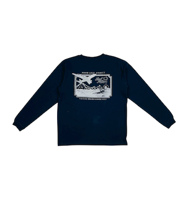 ﾌﾛﾝﾄﾗｲﾝﾌﾟﾘﾝﾄ長袖Tｼｬﾂ