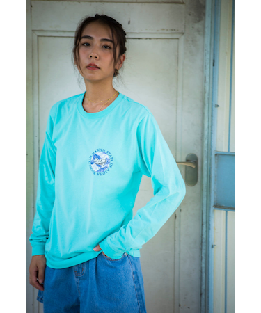 ﾌﾛﾝﾄﾗｲﾝﾌﾟﾘﾝﾄ長袖Tｼｬﾂ