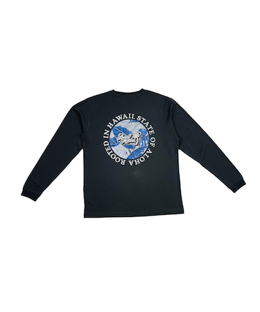 ﾌﾛﾝﾄﾗｲﾝﾌﾟﾘﾝﾄ長袖Tｼｬﾂ