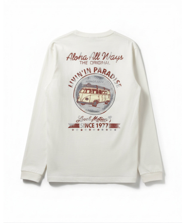 ﾌﾛﾝﾄﾗｲﾝﾌﾟﾘﾝﾄ長袖Tｼｬﾂ