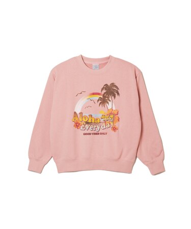 レインボーパームプリント スウェット