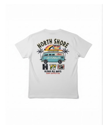 ﾊﾞｽ柄切り貼りﾜｯﾍﾟﾝTｼｬﾂ