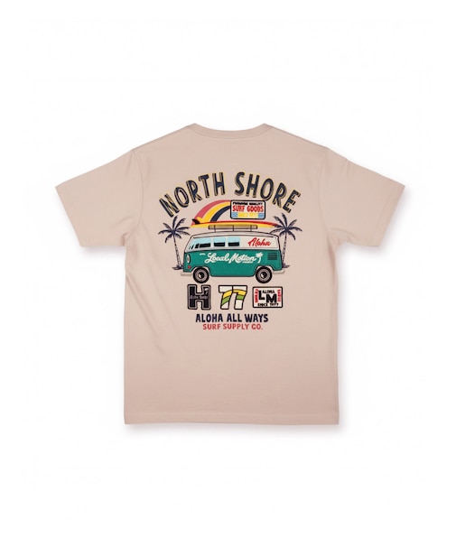 ﾊﾞｽ柄切り貼りﾜｯﾍﾟﾝTｼｬﾂ