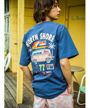バス柄切り貼りワッペンTシャツ