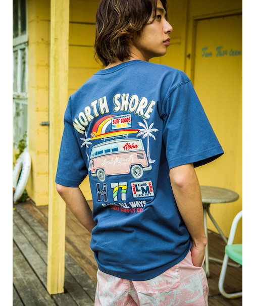 バス柄切り貼りワッペンTシャツ