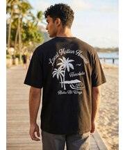 ﾊﾟｰﾑﾂﾘｰ柄ﾁｪｰﾝ刺繍Tｼｬﾂ