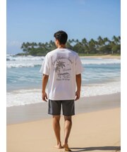 ﾊﾟｰﾑﾂﾘｰ柄ﾁｪｰﾝ刺繍Tｼｬﾂ